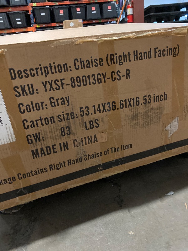 Photo 1 of Left Hand Chase Can Connect To Modular Sectional Sofa Cloud Couch - L Shaped Comfy Oversized Sectional Couches for Living Room,Deep Seat Convertible Sleeper Sofa Bed with Ottoman Chaise for Apartment Office,Plush Corduroy,Gray