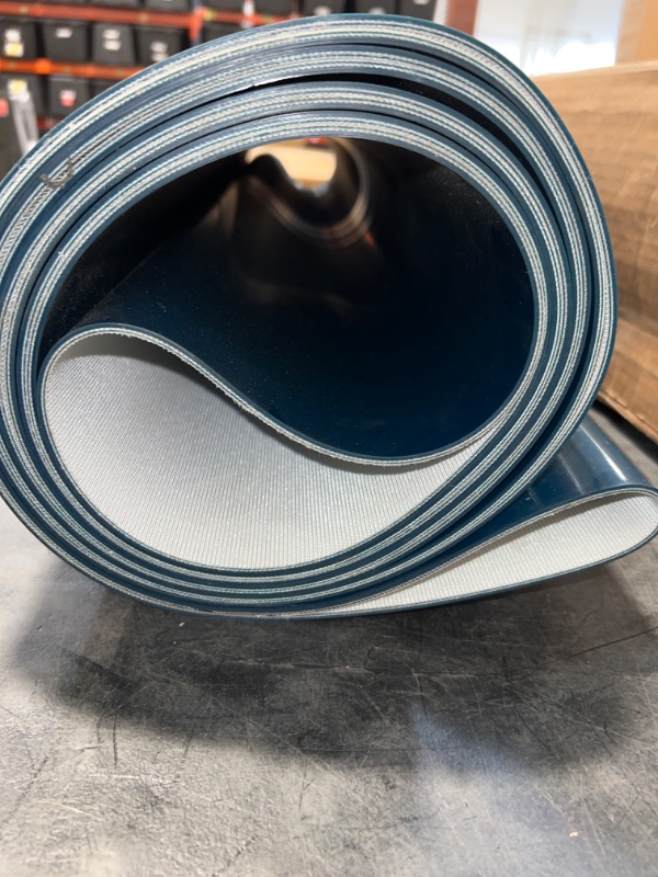 Photo 1 of Polyurethane Conveyor Belt With Half Of Cover #19 Longitudinal Groove, Half of Cover Smooth 16'6" L X 47-5/16" Wide, Endless - Finger To Finger
