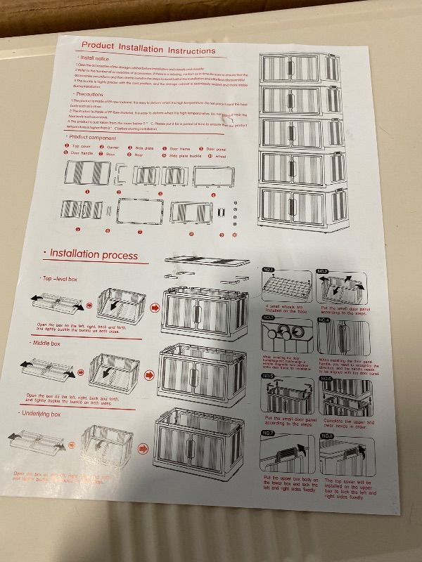 Photo 1 of Foldable Storage Bins , Closet Organizers with Lid, Multi-Layer Stackable Organizer for Living Room, Bedroom, Kitchen, Office, Dorm