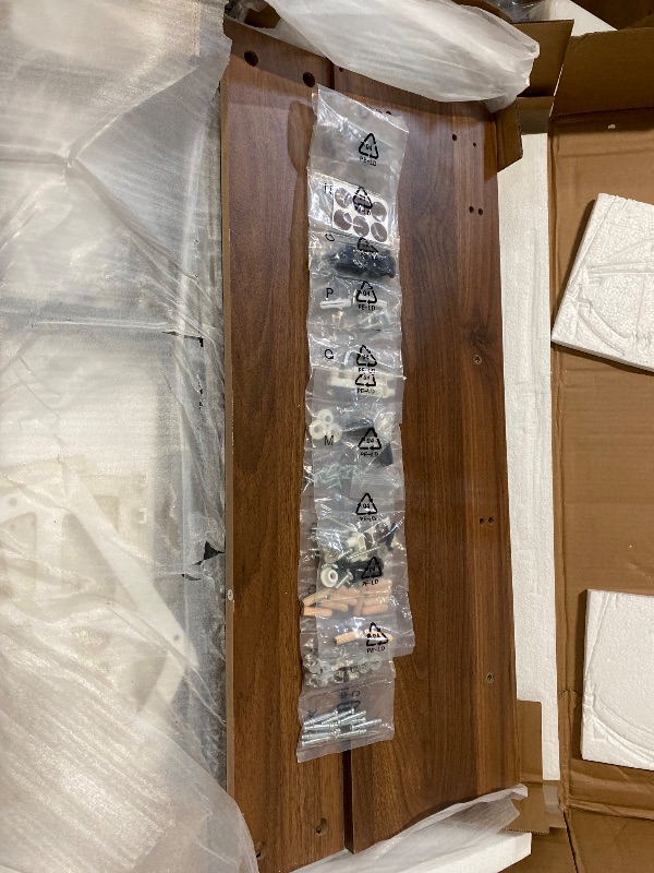 Photo 1 of Shoe Cabinet Storage for Entryway, Fluted Shoe Cabinet with 2 Flip Drawers, Hidden Shoe Rack Tall Freestanding Shoe Organizer with Legs for Hallway, Walnut