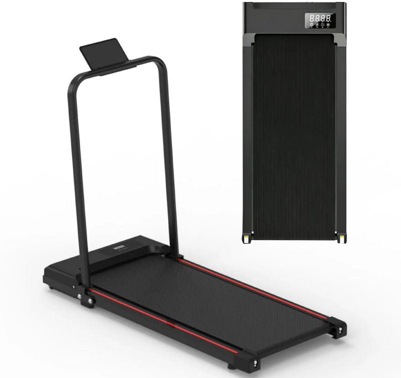 Photo 1 of Walking Pad Under Desk Treadmill, Portable Compact Electric Walking Treadmill with Remote Control for Home Office, Quiet Fitness Machine
