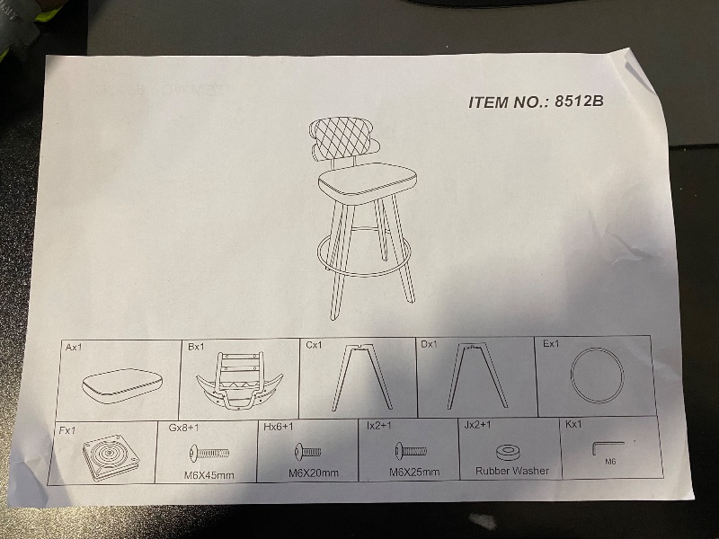 Photo 1 of Bar Stool 29.5 inch Bar Height Bar Stool with Faux Leather, Upholstered Seat, Bamboo Legs, Modern BarStool for Island/Kitchen/Counter (Walnut Beige)
