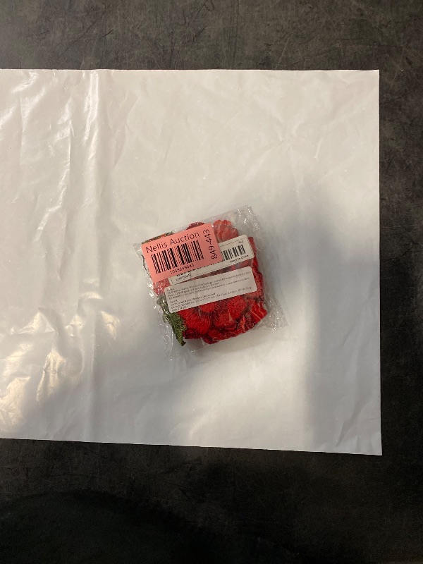 Photo 1 of  Red Rose Embroidered Applique Peony Flower Sew on Patch for Arts Crafts DIY Decor Applique Sewing Patches for Clothes Jeans Jackets Bags Dress Jeans Shoes Hats Collar Bust