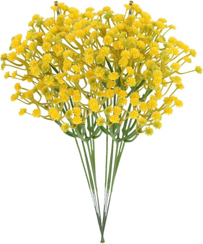 Photo 1 of 10 Pcs Artificial Flowers Fake Gypsophila Bouquet Fake Flower Home Decor Vase Party