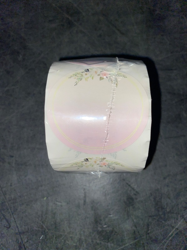 Photo 1 of 500pcs of Gradient Flower Wreath Direct Thermal Labels, 2X2 Inches, Suitable for Various Printing Purposes, Including Color Coding for Shipping Labels, Ideal for Small Businesses, Address Labels, And Name Tags.
