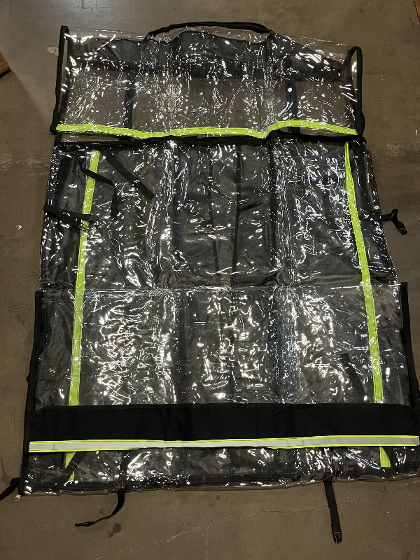 Photo 1 of Mini Excavator Cover Heavy-Duty Waterproof Canvas with Transparent PVC Front Window, UV & Rain Protection, Ventilated Mini Excavator Accessories & Attachments for Bobcat E20/Kubota U17
