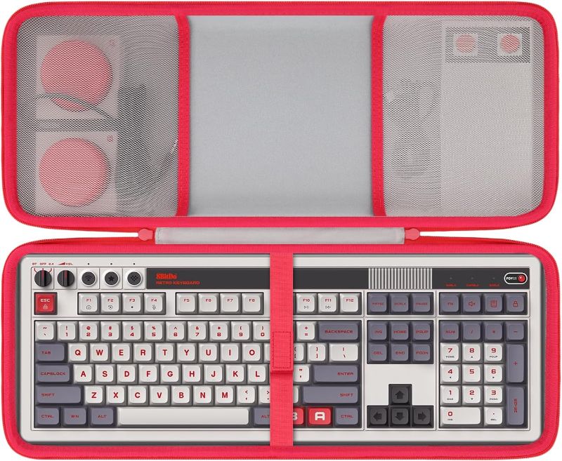 Photo 1 of Hard Travel Case Compatible with 8BitDo Retro 108 Mechanical Keyboard 108 Keys and Integrated Numpad