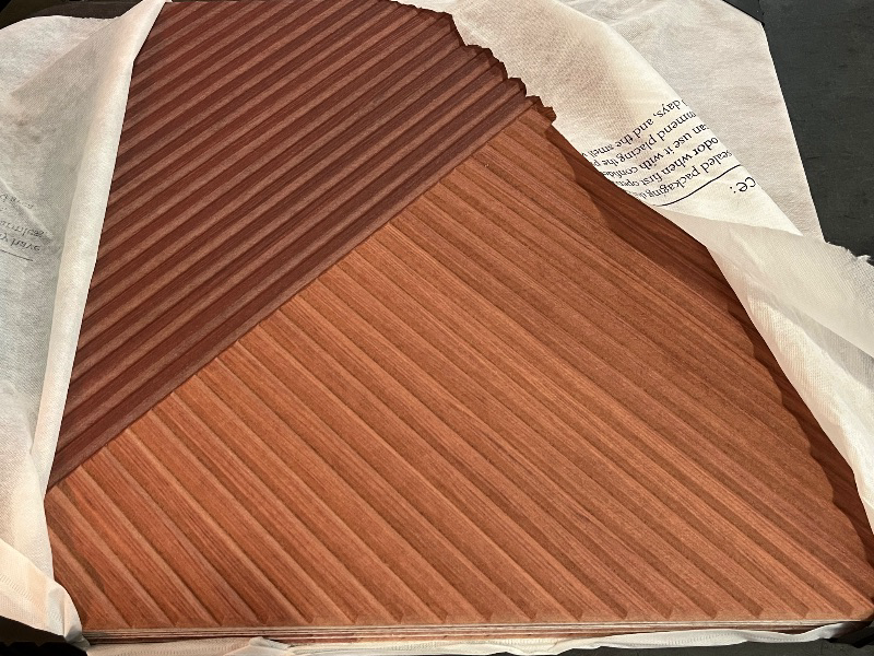 Photo 1 of BUBOS Self-Adhesive Acoustic Wall Panels,6 Pack Wood-Pattern Soundproof Wall Panels, Total Size 70.8 x 47.2 Inches Decorative Sound Absorbing Panels for Studio, Home,Deep Diamond Weave
