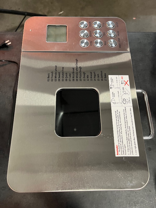 Photo 1 of 2LB Bread Maker Machine, OSIPOTO 17 in 1 Automatic Stainless Steel Bread Machine, Non-stick, Beginner-Friendly Controls, 15 Hour Timer, Easy to Clean Low Noise, High Success Rate for Homemade Bread
