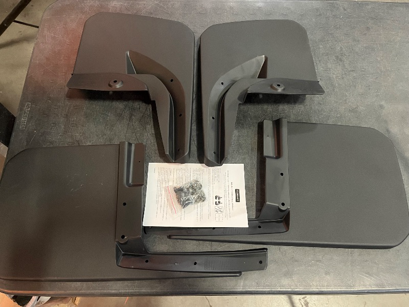 Photo 1 of CLIM ART Custom Fit Mud Flaps for Jeep Wrangler JL Unlimited 2018-2026, 4 pcs, Easy to Install, Road and Weather Resistant Thermoplastic, Car Accessories - MF1418110
