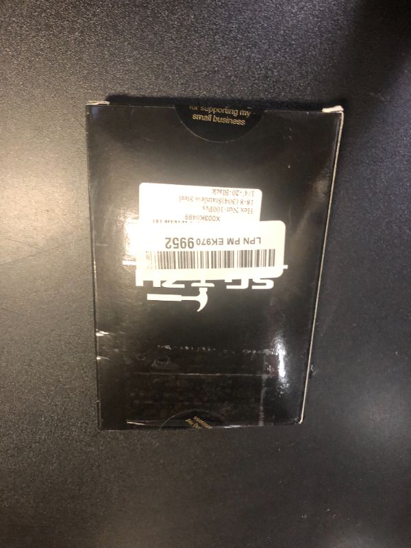 Photo 1 of 1/4-20 Hex Nuts 100Pcs 304 Stainless Steel 18-8, Full Thread, Hex Drive, Bright Finish, Black Oxide by SG TZH