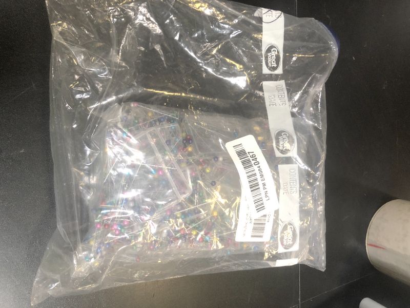 Photo 1 of 1000PCS Multicolor Straight Pins, Pearlized Ball Head Quilting Pins Long 1.5 inch for Fabric DIY Crafts