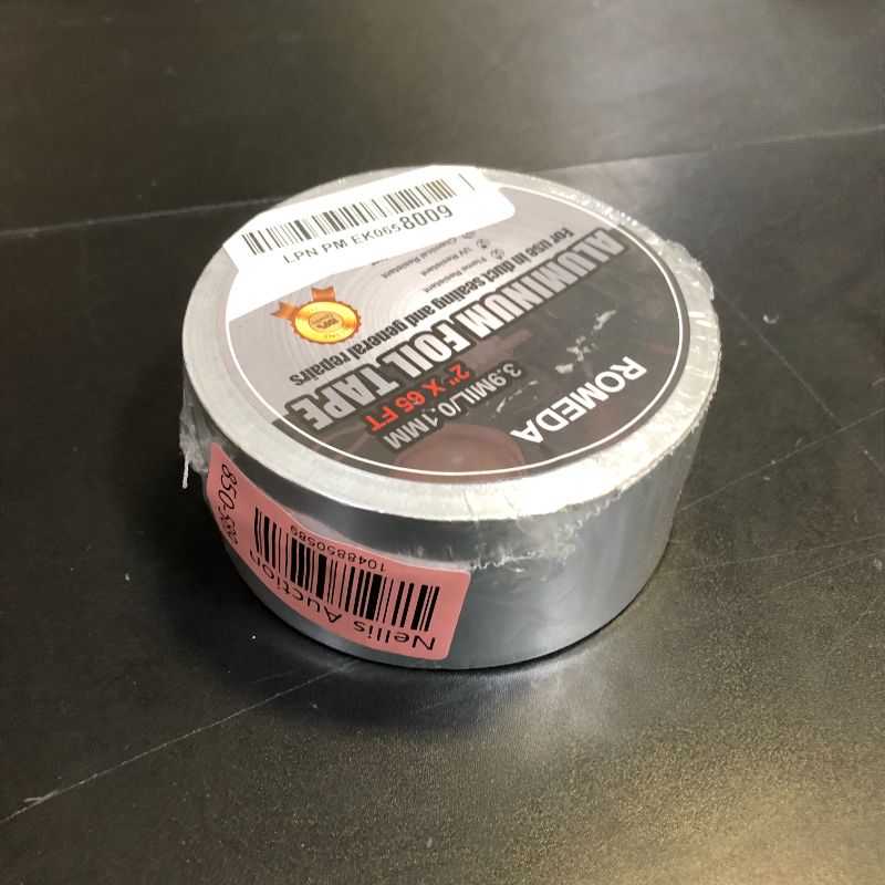 Photo 1 of Aluminum Foil Tape, 2 inch x 65 Feet (3.9 mil), Insulation Adhesive Metal High Temperature Heavy Duty HVAC Tape, Silver for Ductwork, Dryer Vent, HVAC