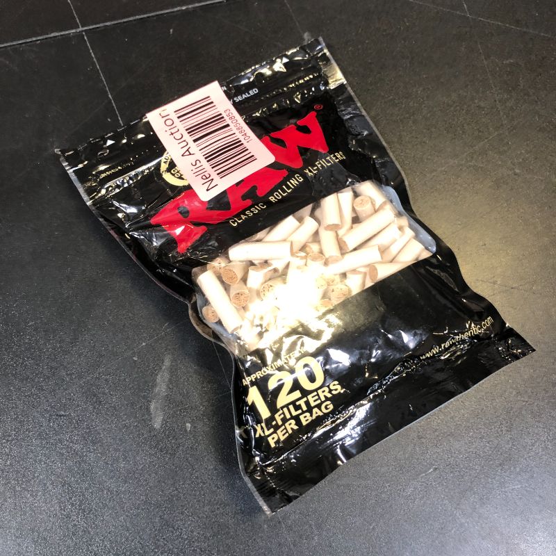 Photo 1 of 1 bag RAW Black Natural Unrefined XL-filters - 120 filters