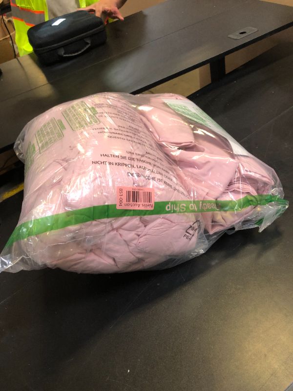 Photo 1 of HEVUMYI Pink Twin-XL Comforter Set - 5-Piece All Season Bed in a Bag Twin-XL, Ultra Soft Bedding Set with Comforter, Flat Sheet, Fitted Sheet, Pillowcases, Pillow Shams, Pink