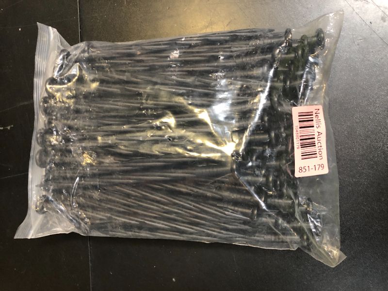 Photo 1 of 100pack 8-Inch Plastic Landscape Edging Spikes Landscape Anchoring Nail Spiral Landscape Stake for Weed Barrier, Paver Edging, Landscape Edging, Artificial Turf, Grass Pathway and More Black-100pcs