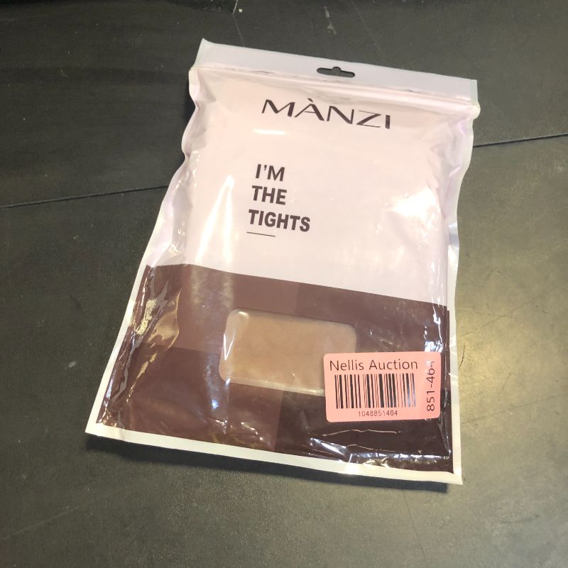 Photo 1 of MANZI Women's 2 Pairs Plus Size Control Top Ultra-Soft Tights Size XL, 1 Pair Black, 1 Pair Nude (Sheer)