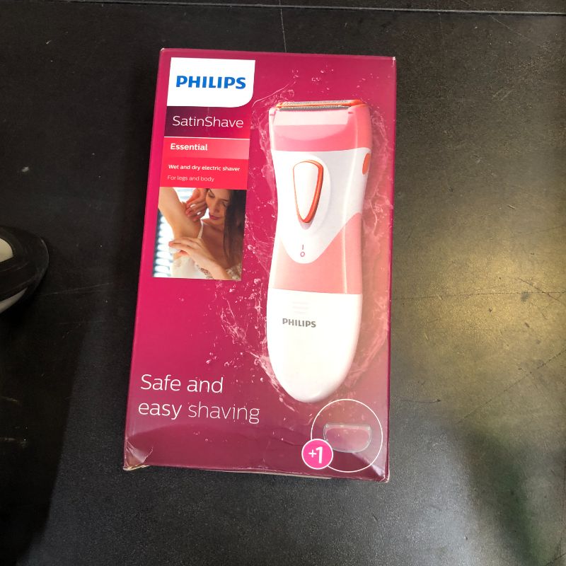 Photo 1 of Philips SatinShave Essential Women’s Wet & Dry Electric Shaver for Legs & Body, Cordless, with Hypoallergenic Foil, HP6306/50