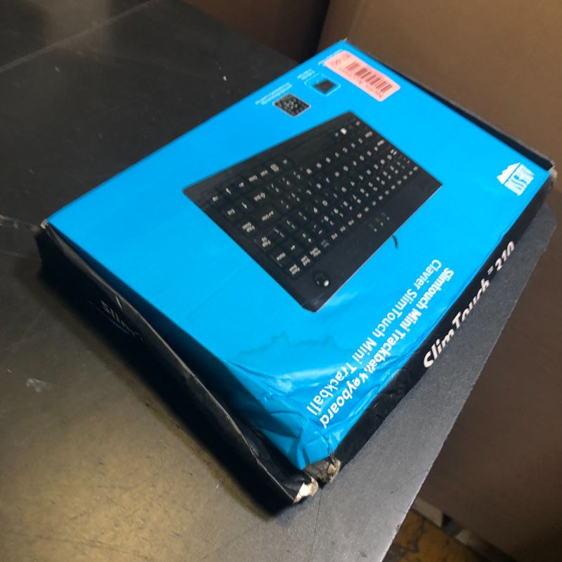 Photo 1 of ADESSO AKB-310UB - Wired USB Mini Trackball USB Keyboard, 87-Key US Layout, Black