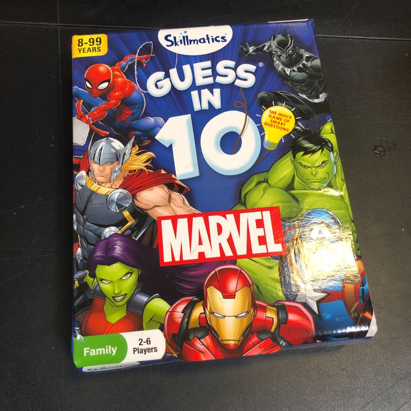 Photo 1 of Skillmatics Guess in 10 Marvel, Perfect for Boys, Girls, Kids, Teens, Adults Who Love Card Games, Board Games, Toys, Avengers, Spiderman, Iron Man, Gifts for Ages 8, 9, 10 and Up