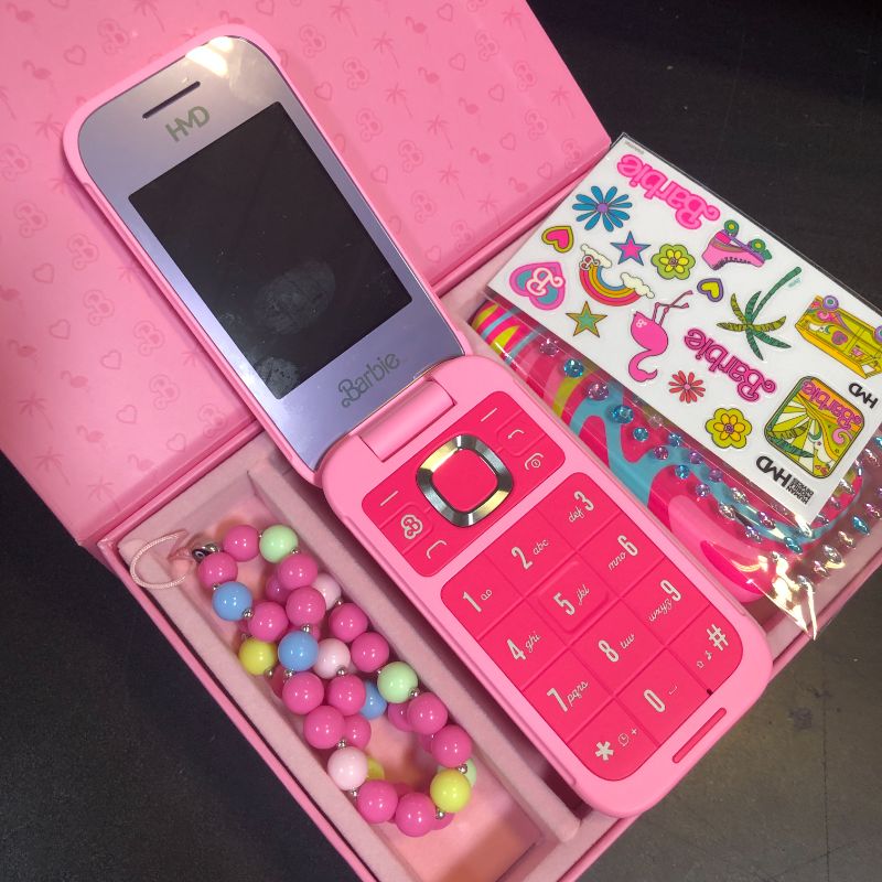 Photo 1 of HMD Barbie | Flip | Unlocked | KaiOS | Compatible with All Carriers | Power Pink | US Version