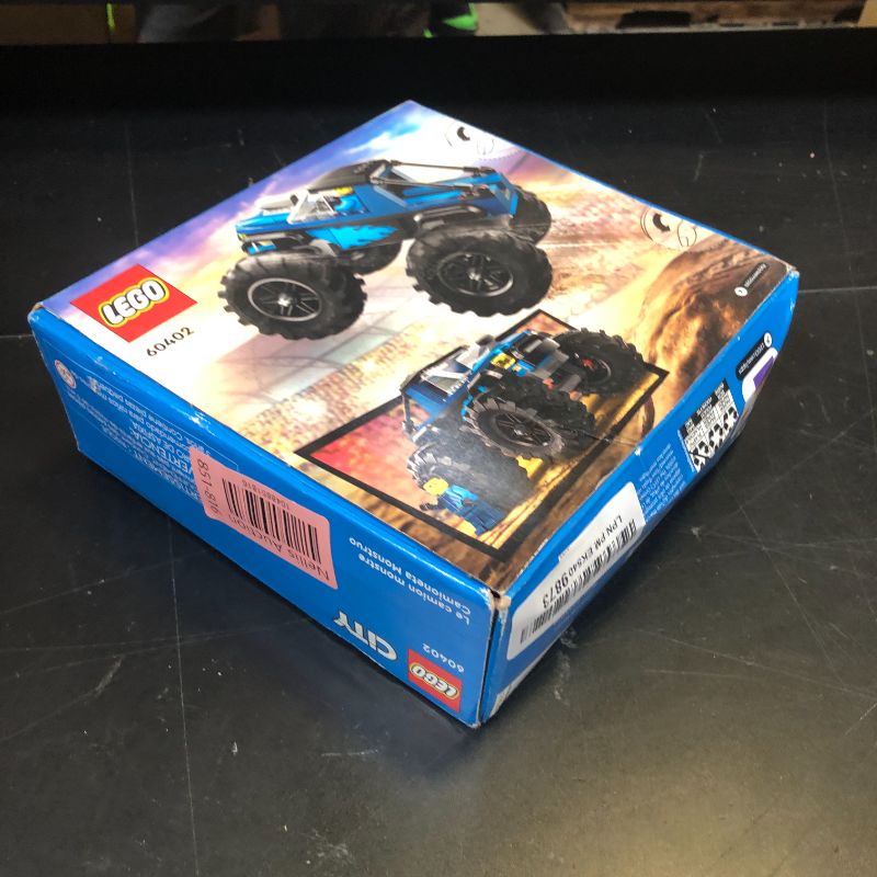 Photo 1 of LEGO City Blue Monster Truck Off-Road Toy Playset with a Driver Minifigure, Imaginative Toys for Kids, Fun Gift for Boys and Girls Aged 5 Plus, Mini Monster Truck, 60402