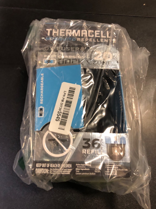 Photo 1 of Thermacell Mosquito Repellent E-Series Rechargeable Repeller; Patio Shield 20’ Mosquito Protection Zone; Includes 36-Hr Repellent Refill; No Flame or Scent; Bug Spray and Bug Zapper Alternative