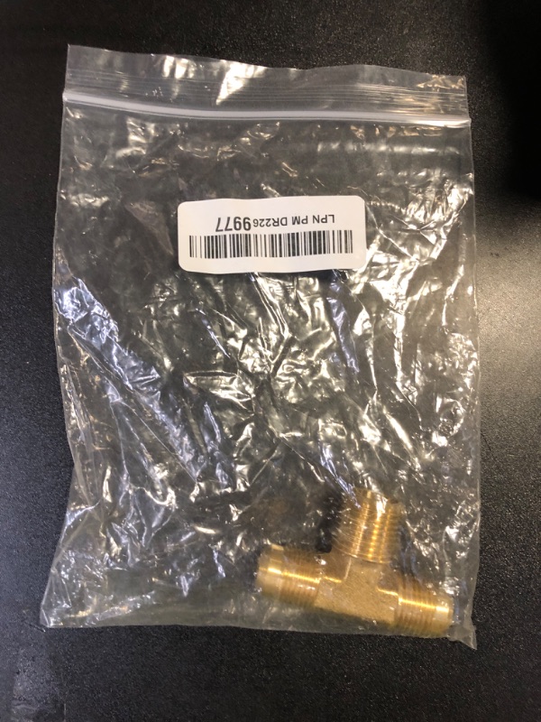 Photo 1 of Anderson Metals - 54045-0808 Brass Tube Fitting, Tee, 1/2" Flare x 1/2" Flare x 1/2" Male Pipe