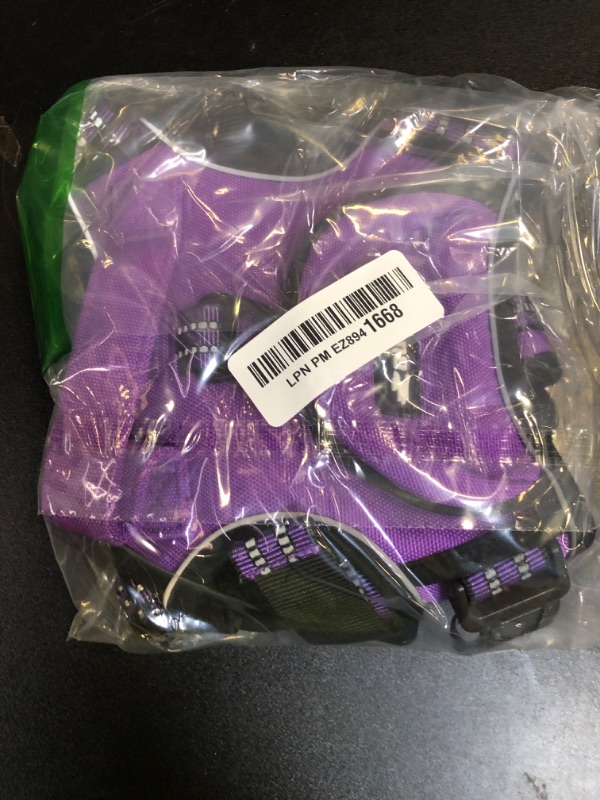 Photo 1 of BUMBIN Dog Harness for Large Dogs, No Pull Adjustable No Choke Pet Vest with Dog Leash Fit Smart Reflective Pet Walking Harness for Training Easy Control Soft Handle Purple M