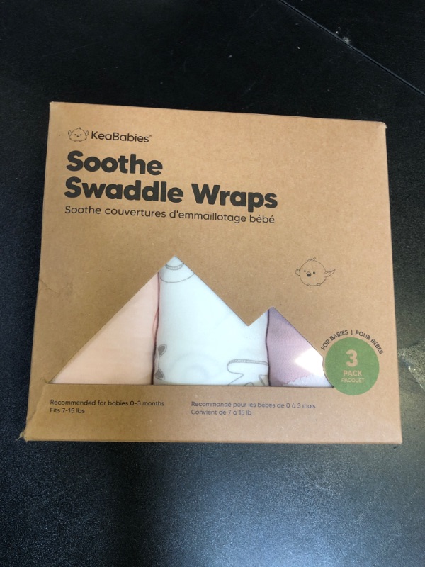 Photo 1 of 3-Pack Organic Baby Swaddle Sleep Sacks - Swaddles for Newborns, Infant 0-3 Months, Baby Girls, Boys, Soft & Snug Newborn Sleep Sack, Nursery Swaddling Blankets (ABC Land Rose)