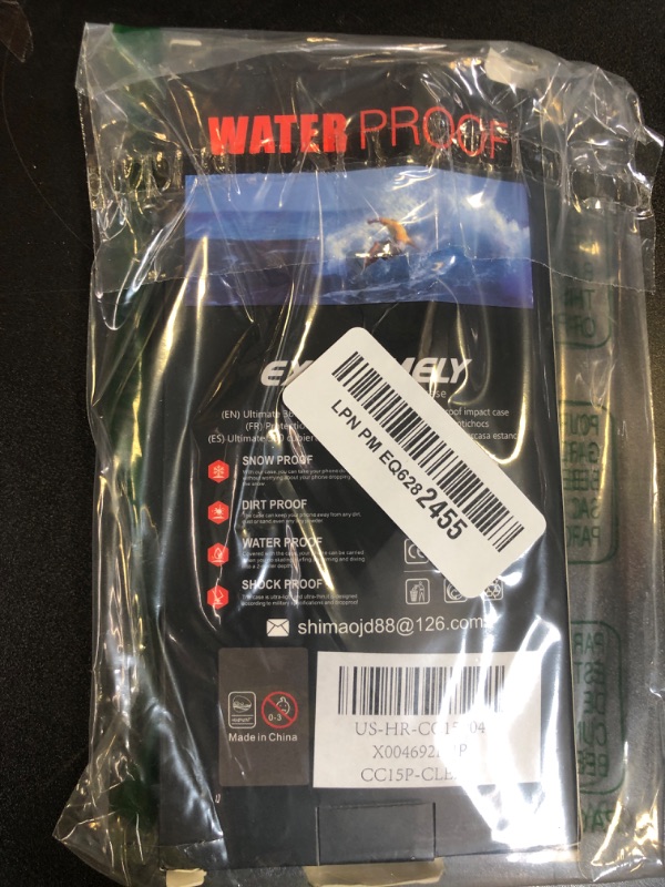 Photo 1 of Haireca for iPhone 15 Pro Waterproof Case with Magsafe, Screen Protector, Lanyard, IP68 Military Full Body Shockproof, for Water Sports Outdoor Work, Funda para 15 Pro Impermeable, 6.1" Clear