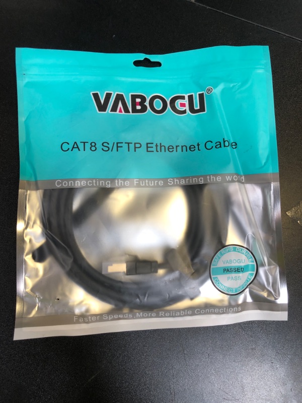Photo 1 of Cat 8 Ethernet Cable, 1.5Ft 3Ft 6Ft 10Ft 15Ft 20Ft 30Ft 40Ft 50Ft 60Ft 100Ft Heavy Duty High Speed Internet Network Cable, Professional LAN Cable Shielded in Wall, Indoor&Outdoor