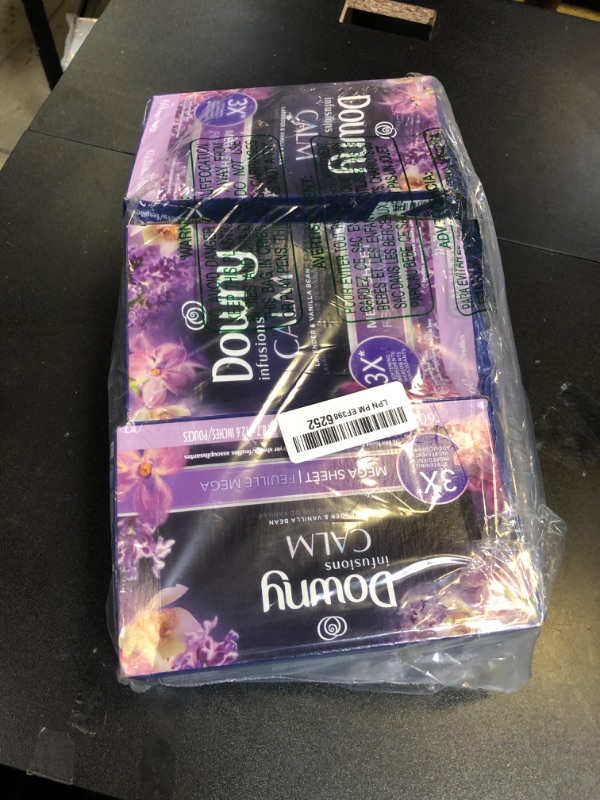 Photo 1 of Downy Infusions Mega Dryer Sheets, Laundry Fabric Softener, CALM, Lavender and Vanilla Bean, 180 Count (3 box of 60 sheets)