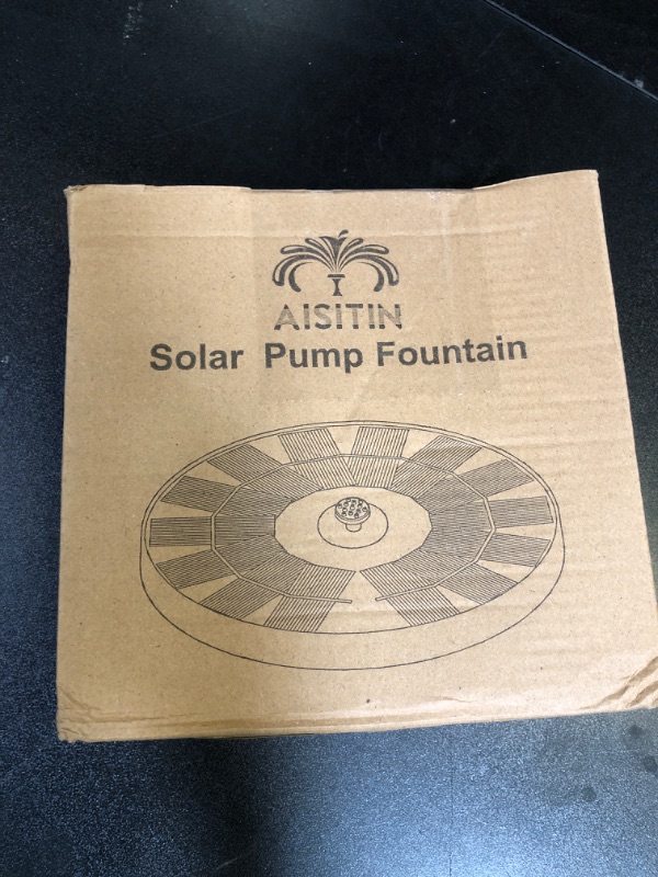 Photo 1 of AISITIN Solar Fountain Pump 2.5W, 6.7" Solar Powered Water Fountain Pump for Bird Bath, solar pump for fountain with 6 Nozzles for Garden, Ponds, Pool, Fish Tank, Outdoor and Aquarium
