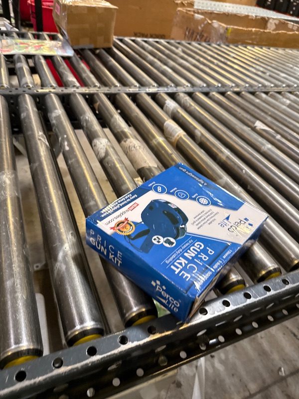 Photo 1 of Perco Lite 1 Line Price Gun with Pricemarker Labels Kit - Includes 5,000 Blank White Labels, 2 Ink Rollers, 1 Ink roll and Labels Pre-Loaded