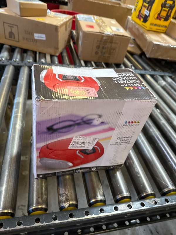 Photo 1 of Proscan Elite Portable CD Boombox with AM/FM Radio - Red