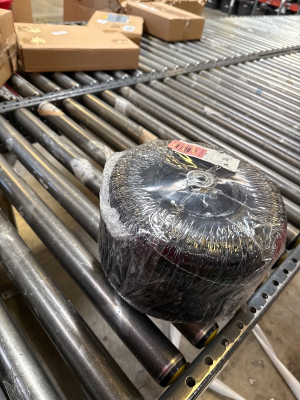 Photo 1 of AR-PRO (2-Pack) 10-Inch Solid Tire 4.10/3.50-4" Tire and Wheels Flat Free with 5/8" Bearings, 2.2" Offset Hub - Perfect for Hand Truck, Wheelbarrow, Trolley, Garden Wagon Carts, Utility Cart
