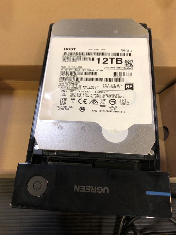Photo 1 of UGREEN USB 3.0 to 3.5 inch SATA External Hard Drive Enclosure
