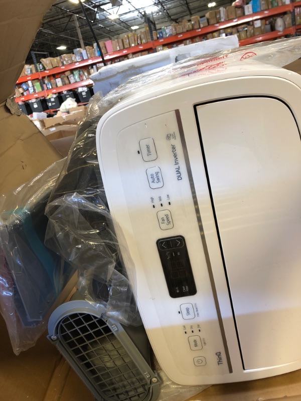 Photo 1 of LG 10000 BTU SACC(14000 ASHRAE) Portable Air Conditioners with Dual Inverter Cools 450 Sqft Ultra Quiet & Easy Install WiFi App Medium & Large Room Air Conditioner AC Unit Home White LP1022FVSM