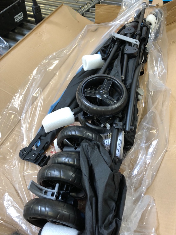 Photo 1 of Ingenuity 3D Mini Convenience Stroller – Lightweight Stroller with Compact Fold, Multi-Position Recline, Canopy with Pop Out Sun Visor – Umbrella Stroller for Travel & More, Blue/Black