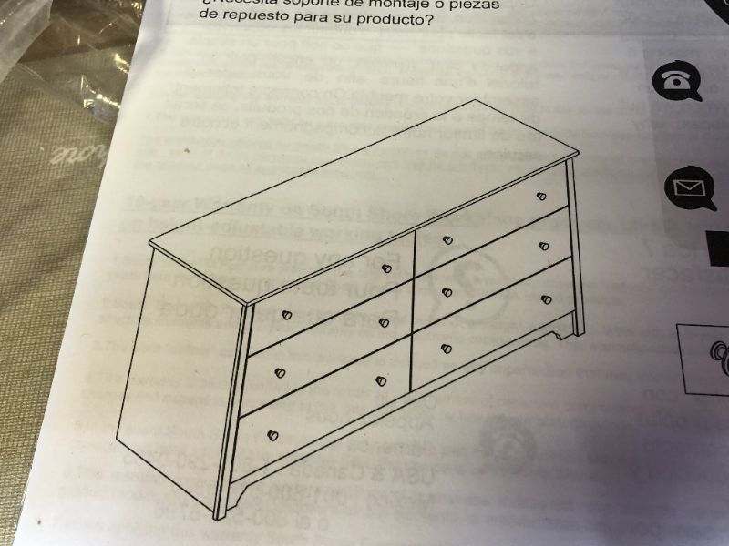 Photo 1 of Incomplete --South Shore Vito 6-Drawer Double Dresser. 
