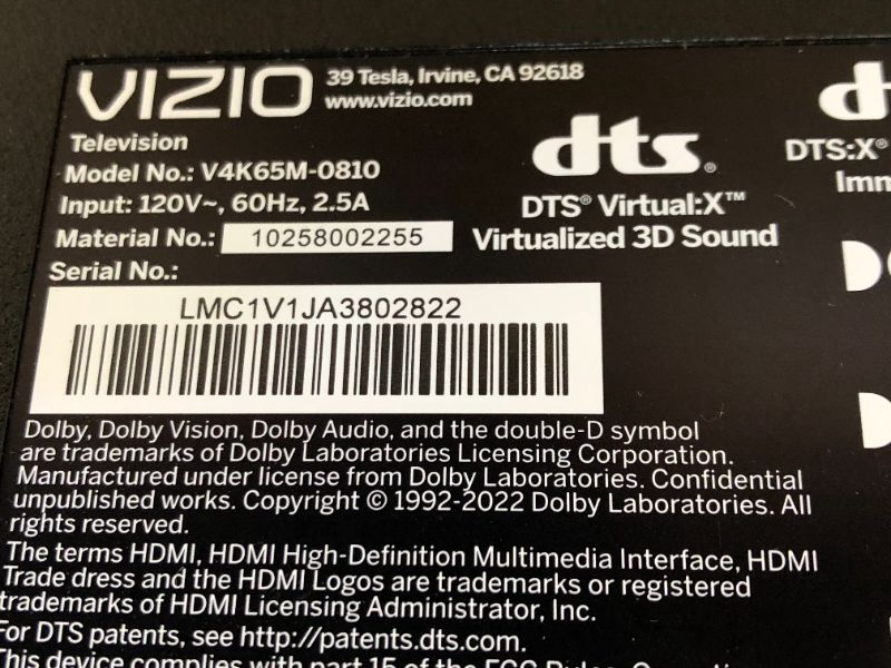 Photo 1 of VIZIO Class Quantum 4K QLED HDR Smart TV
