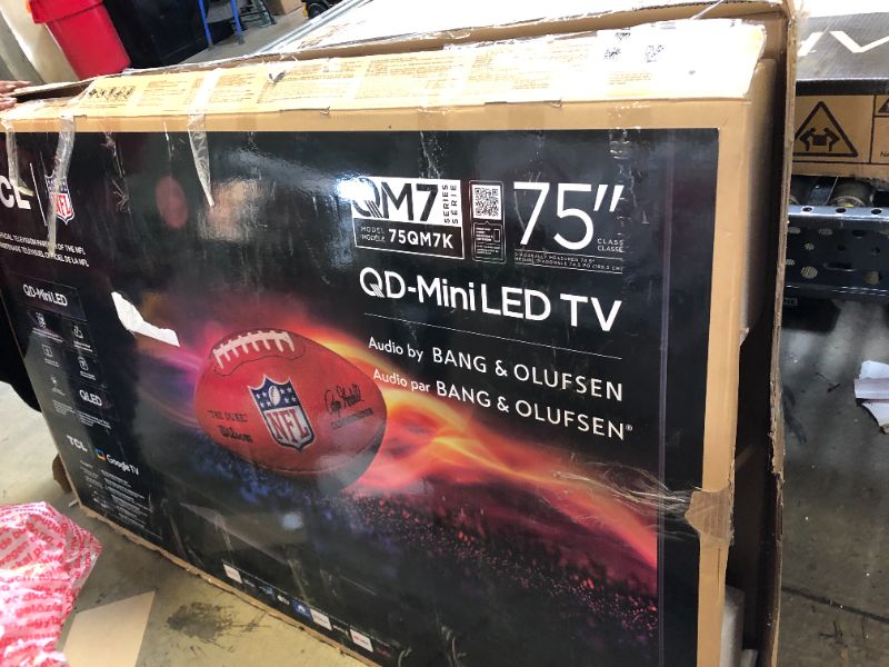 Photo 1 of TCL 75-Inch Class QM7K Series QD-Mini LED 4K UHD Google Smart TV Best Premium Mini-LED TV - QLED, 144hz, 288hz Gaming Rate, Anti-Reflective Screen, Bang & Olufsen Audio, Atmos (75QM7K, 2025 Model)