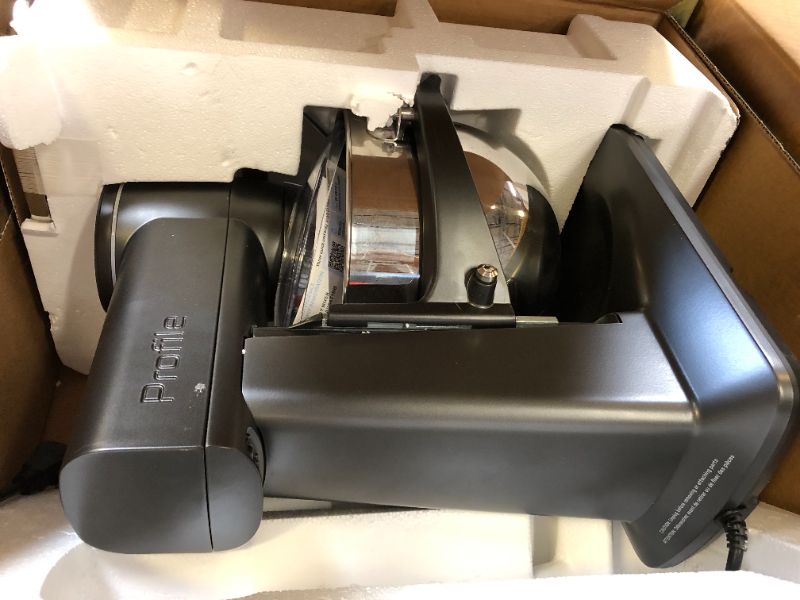 Photo 1 of GE Profile Smart Stand Mixer, Built-In Smart Scale & Auto Sense Technology, 7qt Stainless Steel Bowl, 11 Speed, Includes Dough Hook, Beater, 11-Wire Whip, WiFi Connected, Carbon Black