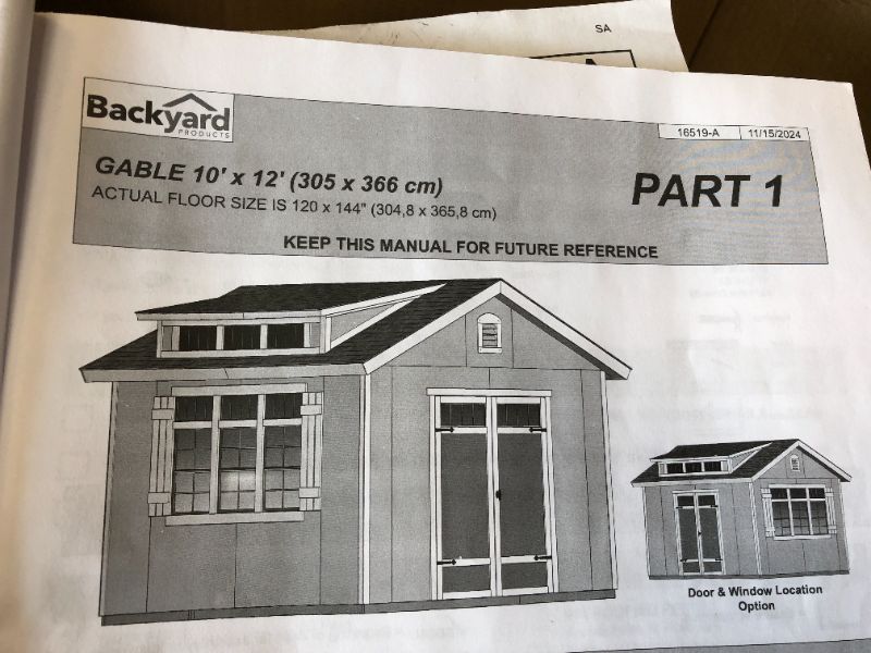 Photo 1 of Backyard Gable 10' x 12' shed ---Parts only 