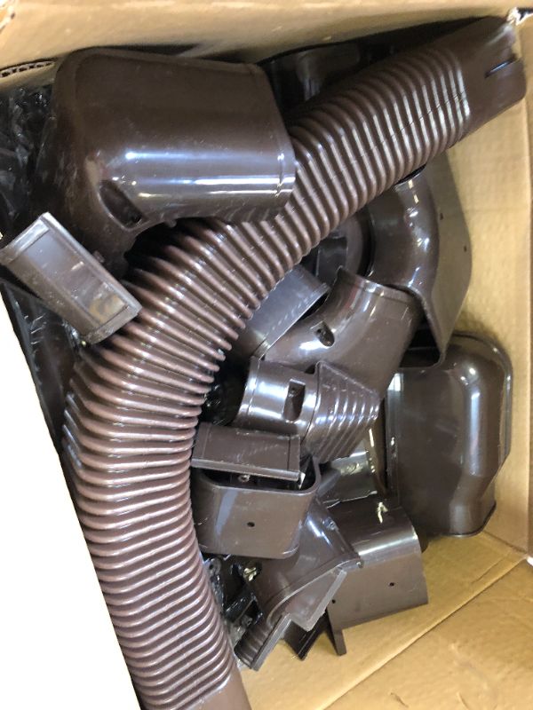 Photo 1 of BEWAVE Mini Split Line Set Cover Kit, Decorative PVC Line Cover Kit for Mini Split Air Conditioners and Heat Pumps 3" Wx16.1' L Brown