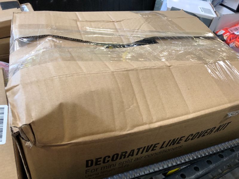 Photo 1 of BEWAVE Mini Split Line Set Cover Kit, Decorative PVC Line Cover Kit for Mini Split Air Conditioners and Heat Pumps 3" Wx16.1' L Brown