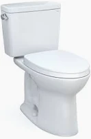 Photo 1 of TOTO Drake Elongated Universal Height TORNADO FLUSH Toilet Bowl with Tank and Lid