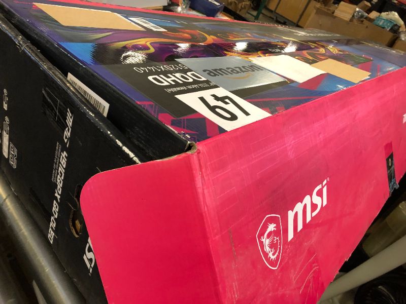 Photo 1 of MSI MPG 491CQPX QD-OLED 49-inch QD-OLED 5120 x 1440 (DQHD) Computer Monitor, 240Hz, Adaptive-Synch, HDMI, Display Port, VGA Port, VESA Mountable, Tilt, Height Adjustable, Speaker, 0.03ms, Black