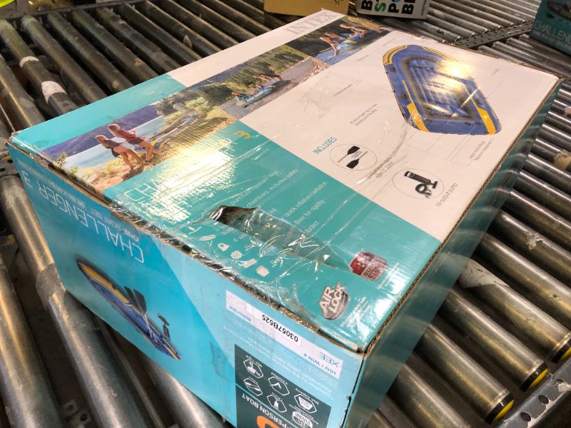 Photo 1 of Intex 68370EP Challenger 3 Inflatable Boat Set: Includes Deluxe 48in Boat Oars   Triple Air Chambers – Welded Oar Locks – 3 Person – 660lb Weight Capacity